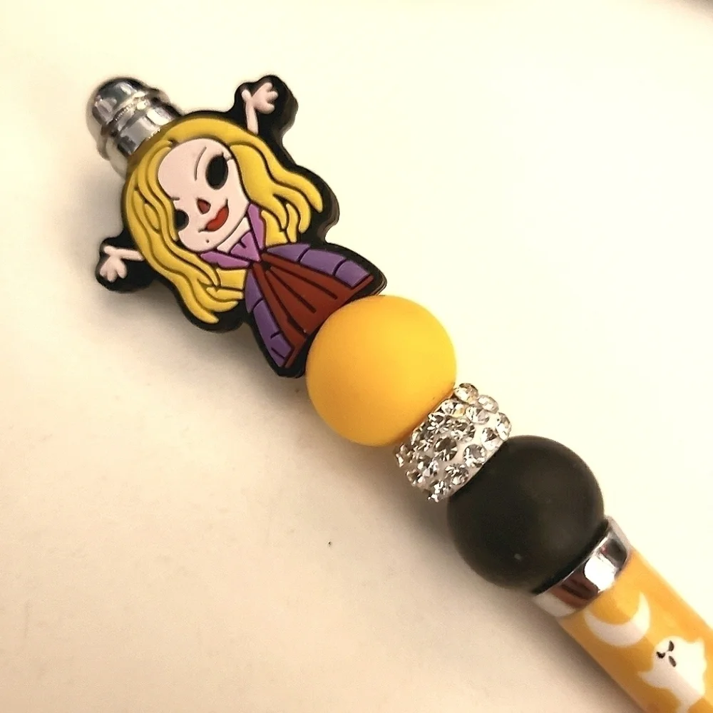 Handmade Hocus Pocus Sarah Sanderson Beaded Silicone Focal Bead Pen